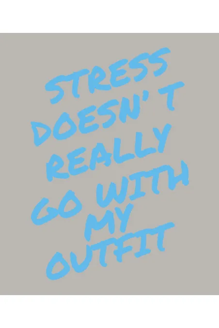 Mikina s kapucí - STRESS DOESNT REALLY GO WITH MY OUTFIT