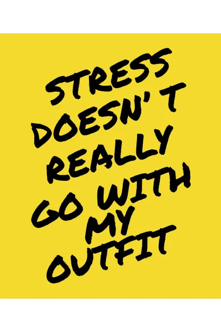 Mikina s kapucí - STRESS DOESNT REALLY GO WITH MY OUTFIT