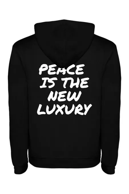 Mikina s kapucí - PEACE IS TE NEW LUXURY