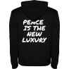 Mikina s kapucí - PEACE IS TE NEW LUXURY