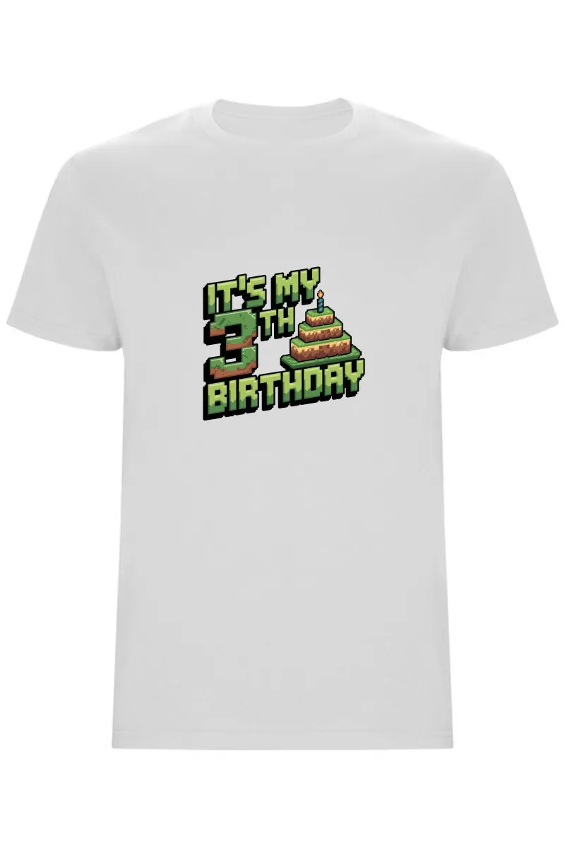 Dětské tričko - MINECRAFT TŘETÍ NAROZENINY