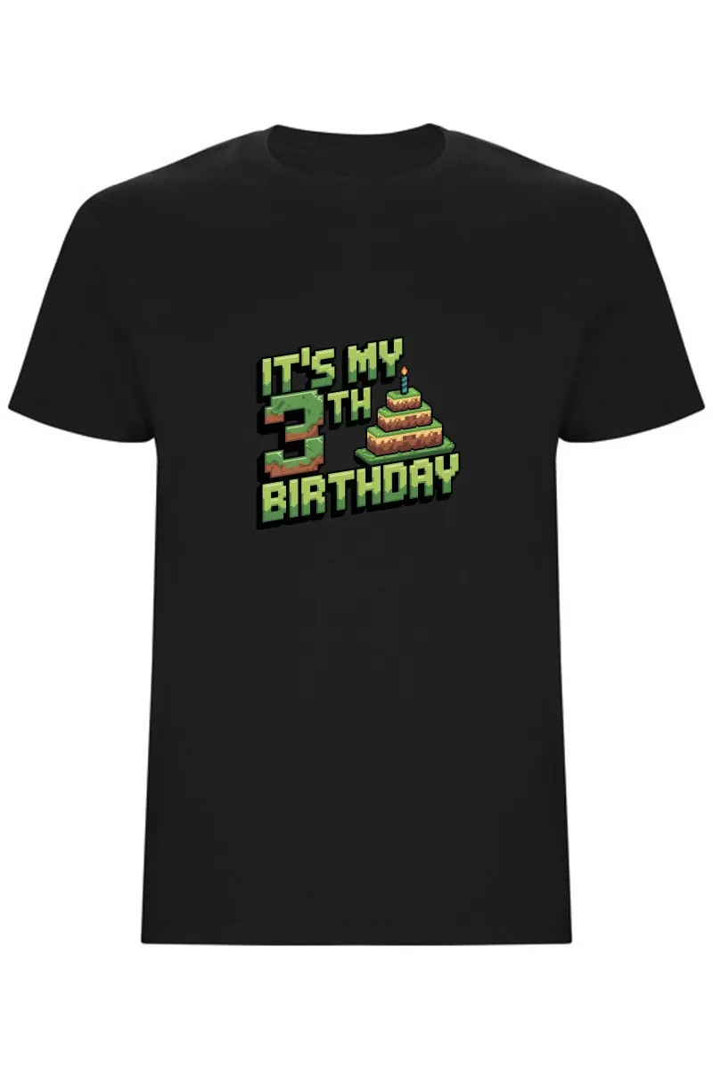 Dětské tričko - MINECRAFT TŘETÍ NAROZENINY