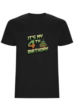 Dětské tričko - MINECRAFT ČTVRTÉ NAROZENINY