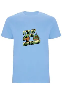Dětské tričko - MINECRAFT ČTVRTÉ NAROZENINY
