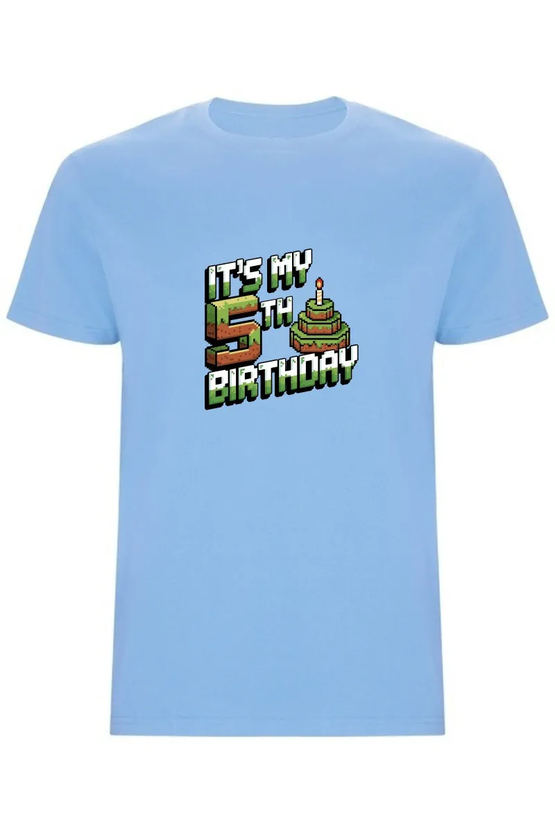 Dětské tričko - MINECRAFT PÁTÉ NAROZENINY