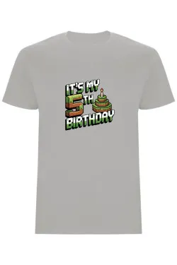 Dětské tričko - MINECRAFT PÁTÉ NAROZENINY