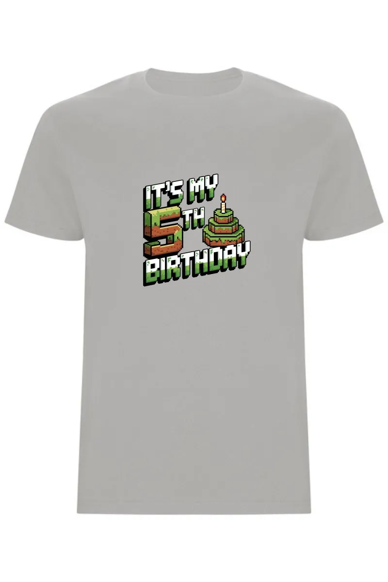 Dětské tričko - MINECRAFT PÁTÉ NAROZENINY