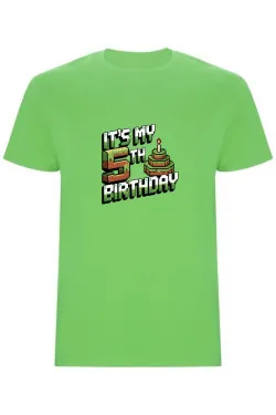 Dětské tričko - MINECRAFT PÁTÉ NAROZENINY