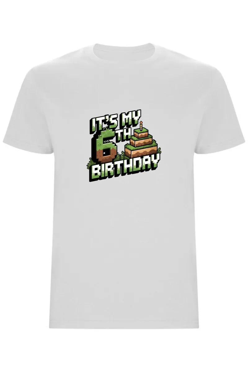 Dětské tričko - MINECRAFT ŠESTÉ NAROZENINY Dětské tričko - MINECRAFT ŠESTÉ NAROZENINY