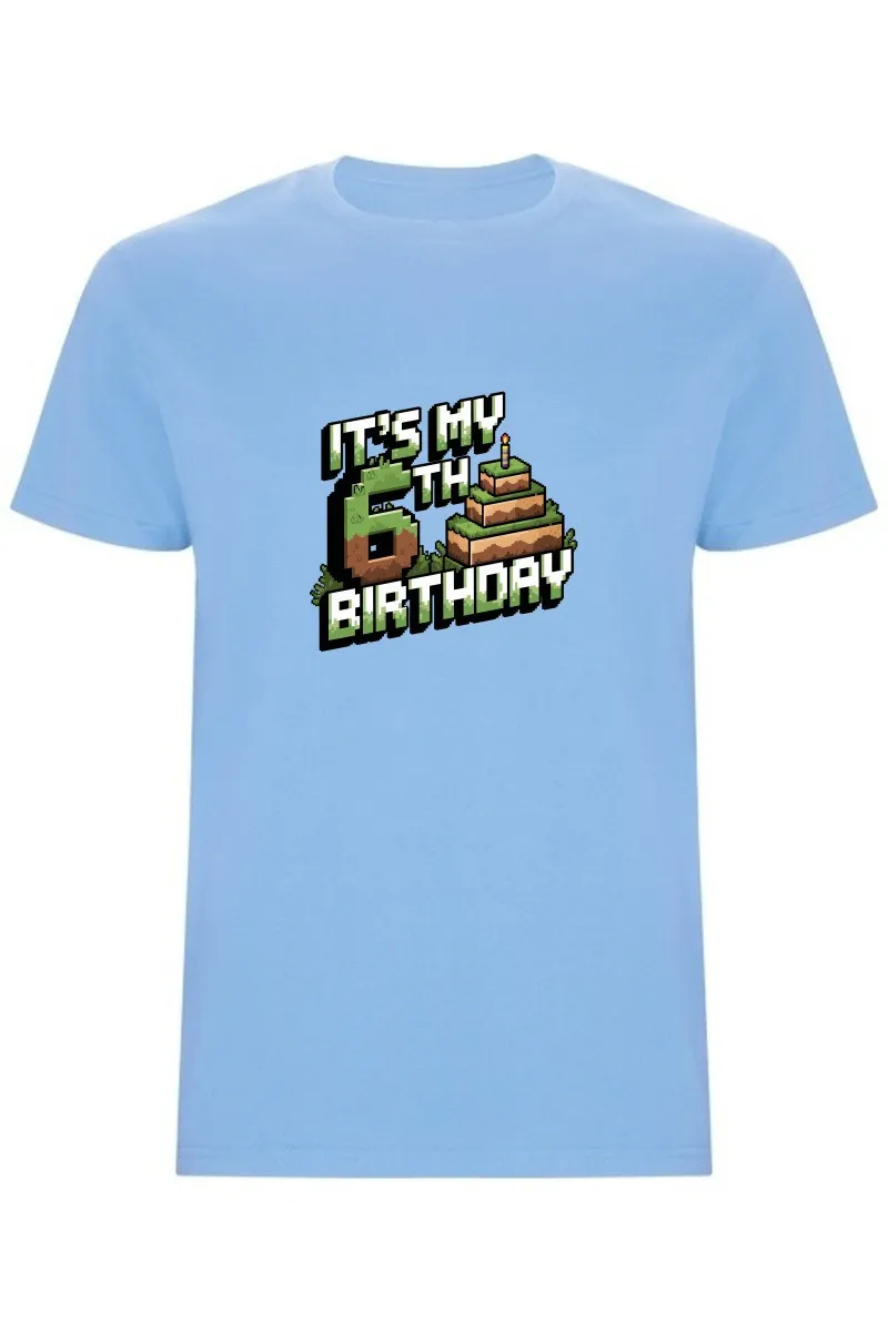Dětské tričko - MINECRAFT ŠESTÉ NAROZENINY