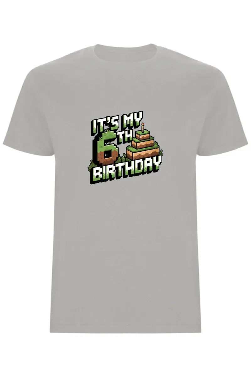 Dětské tričko - MINECRAFT ŠESTÉ NAROZENINY
