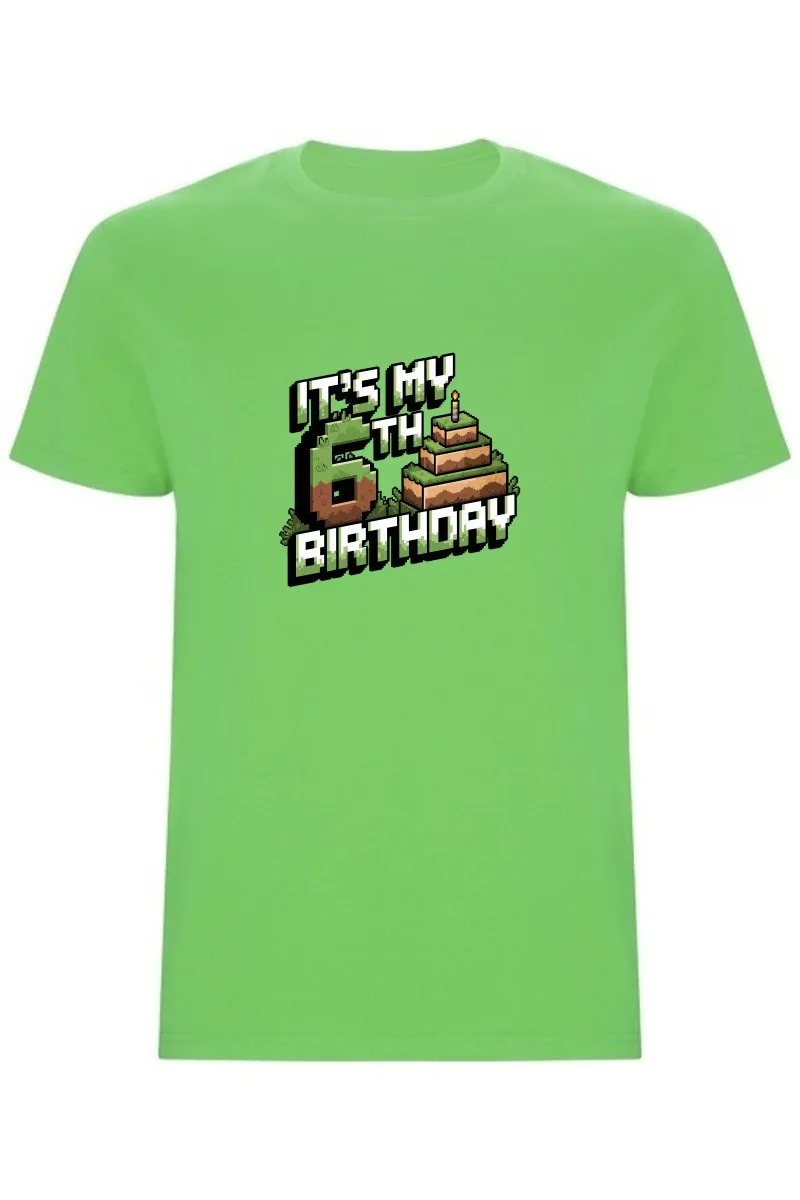 Dětské tričko - MINECRAFT ŠESTÉ NAROZENINY Dětské tričko - MINECRAFT ŠESTÉ NAROZENINY
