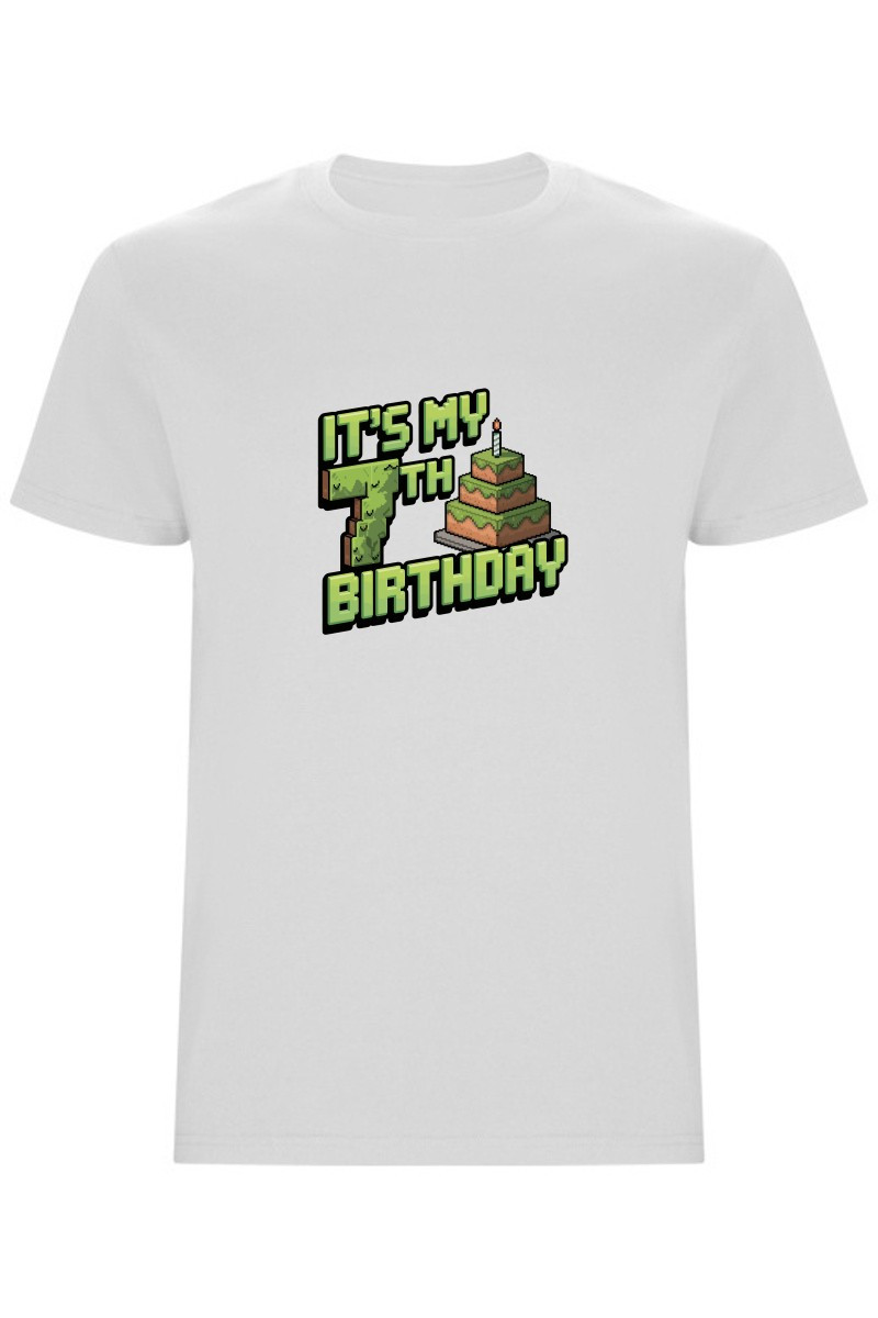 Dětské tričko - MINECRAFT SEDMÉ NAROZENINY
