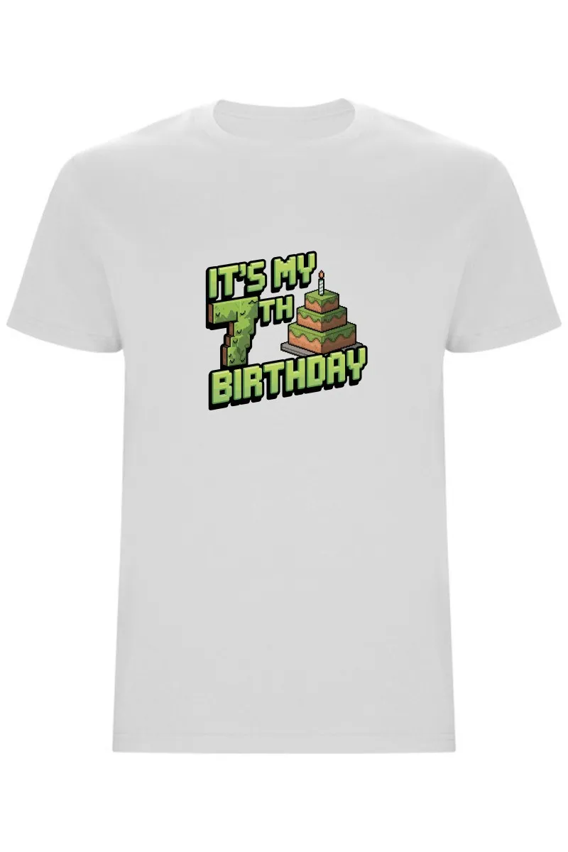 Dětské tričko - MINECRAFT SEDMÉ NAROZENINY