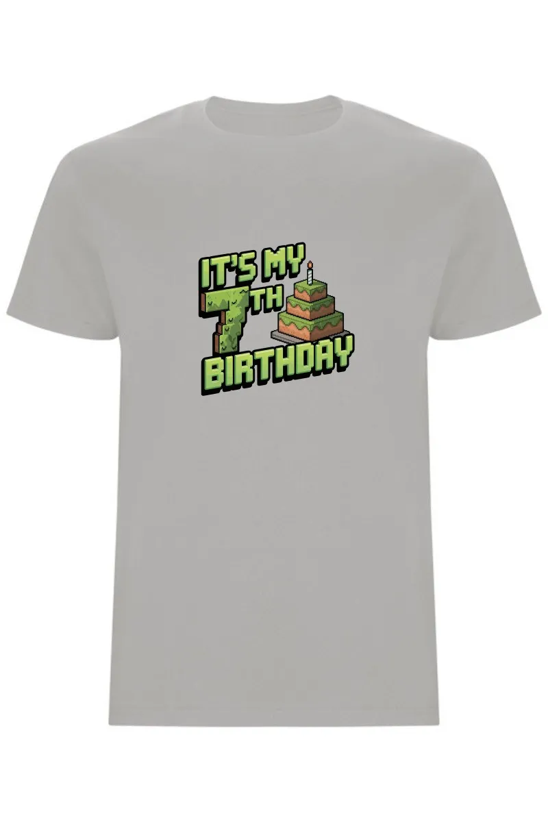 Dětské tričko - MINECRAFT SEDMÉ NAROZENINY