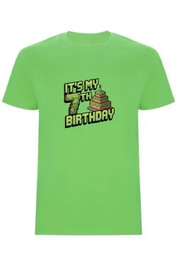 Dětské tričko - MINECRAFT SEDMÉ NAROZENINY