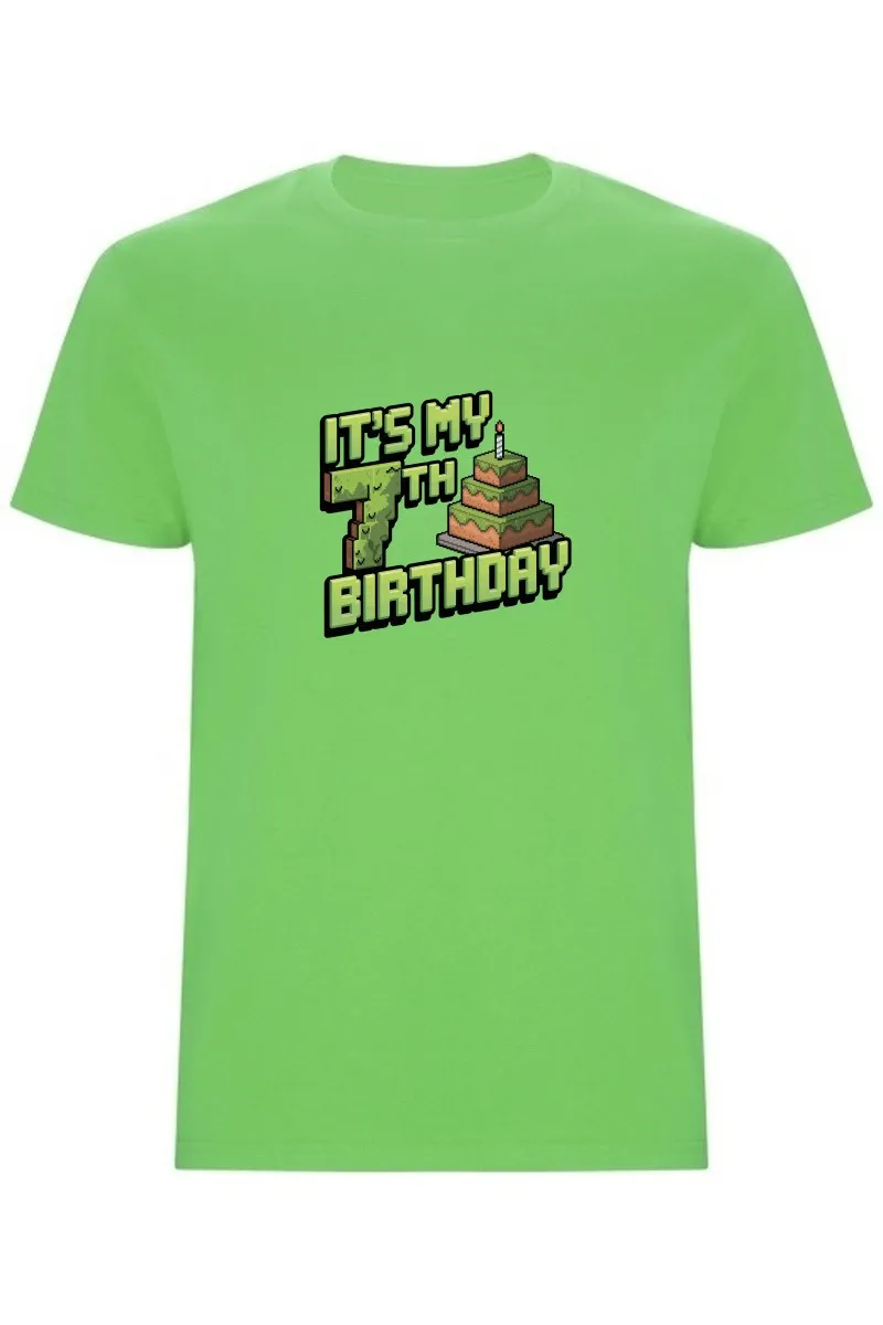 Dětské tričko - MINECRAFT SEDMÉ NAROZENINY