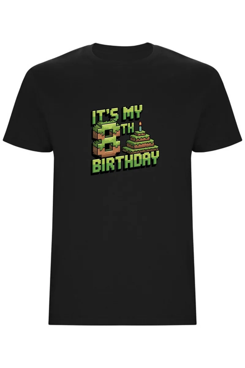 Dětské tričko - MINECRAFT OSMÉ NAROZENINY Dětské tričko - MINECRAFT OSMÉ NAROZENINY