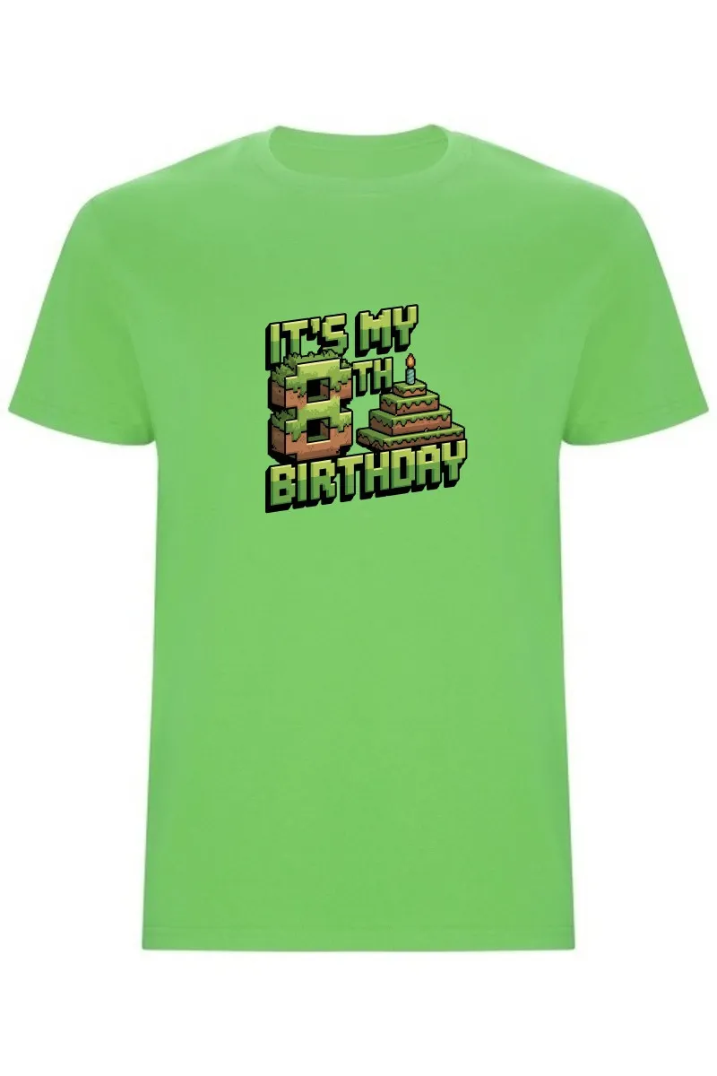 Dětské tričko - MINECRAFT OSMÉ NAROZENINY