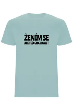 Pánské tričko – ŽENÍM SE, ALE TEĎ CHCI KALIT