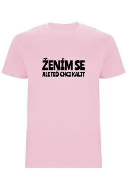 Pánské tričko – ŽENÍM SE, ALE TEĎ CHCI KALIT