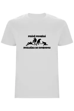 Pánské tričko - PRÁVĚ PROBÍHÁ ROZLUČKA SE SVOBODOU