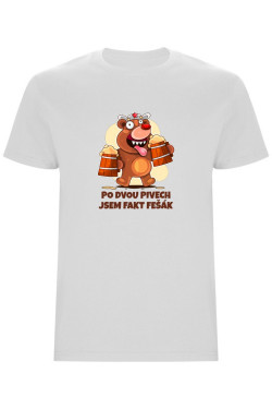 Pánské tričko - PO DVOU PIVECH JSEM FAKT FEŠÁK