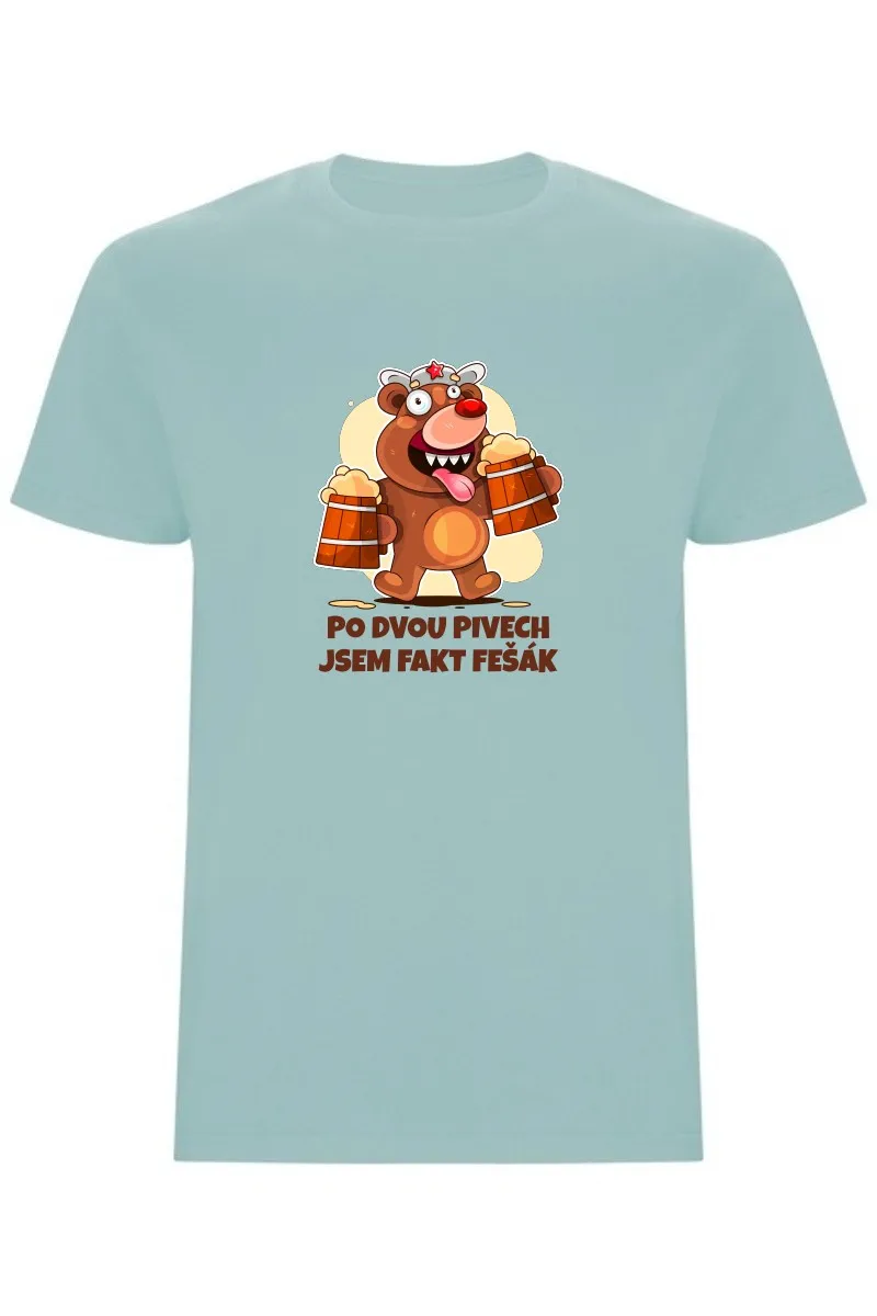 Pánské tričko - PO DVOU PIVECH JSEM FAKT FEŠÁK Pánské tričko - PO DVOU PIVECH JSEM FAKT FEŠÁK
