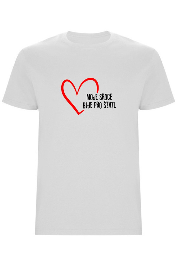Pánské tričko - MOJE SRDCE BIJE PRO ŠTATL