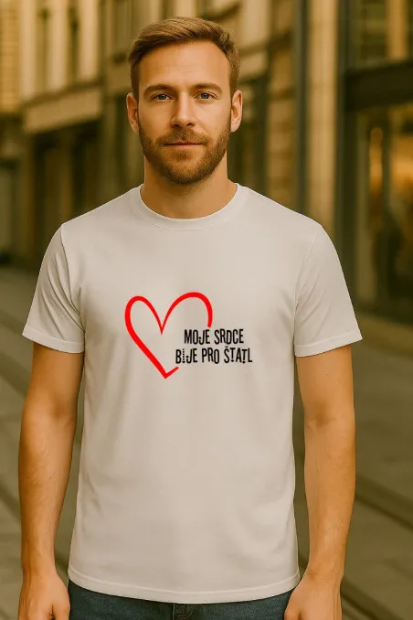 Pánské tričko - MOJE SRDCE BIJE PRO ŠTATL