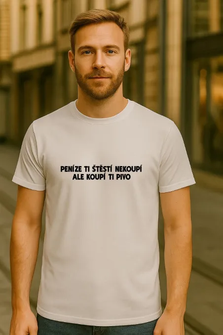 Pánské tričko - PENÍZE TI KOUPÍ PIVO