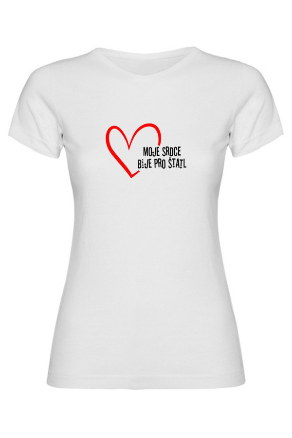 Dámské tričko - MOJE SRDCE BIJE PRO ŠTATL