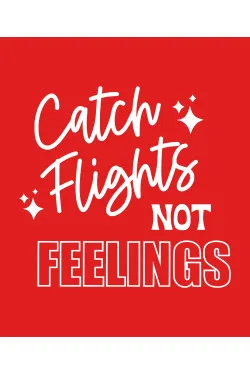 Mikina s kapucí - CATCH FLIGHTS NOT FEELINGS