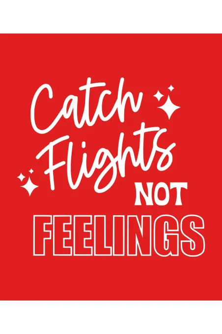 Mikina s kapucí - CATCH FLIGHTS NOT FEELINGS