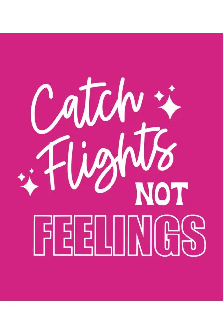 Mikina s kapucí - CATCH FLIGHTS NOT FEELINGS