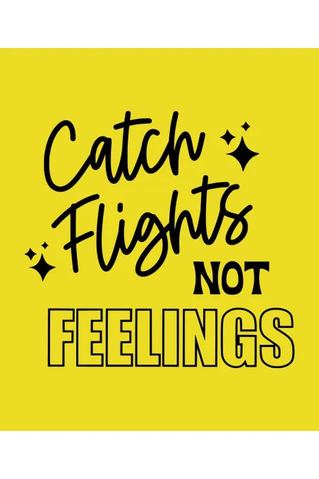 Mikina s kapucí - CATCH FLIGHTS NOT FEELINGS