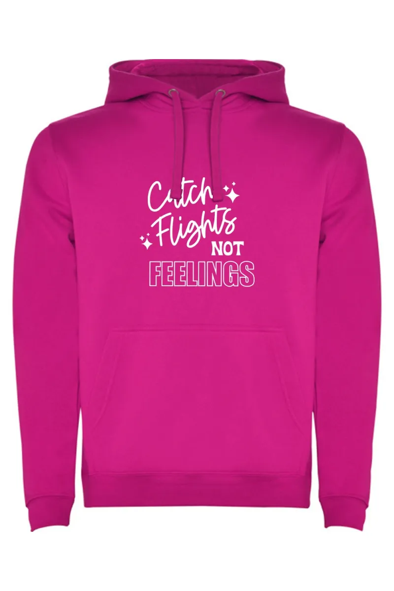 Mikina s kapucí - CATCH FLIGHTS NOT FEELINGS