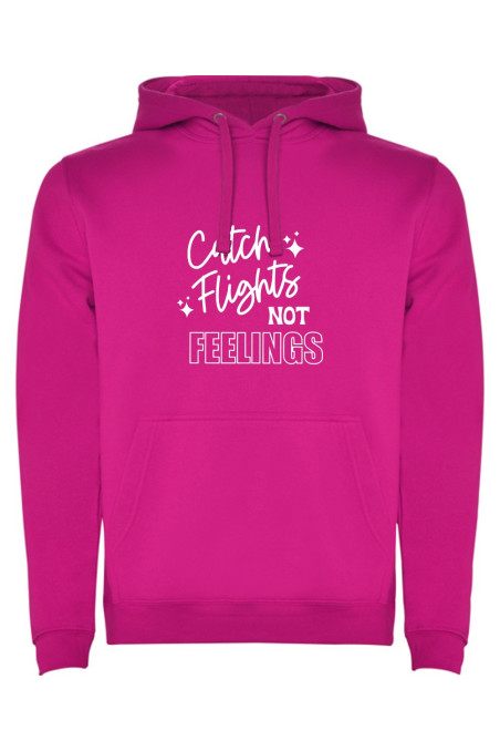 Mikina s kapucí - CATCH FLIGHTS NOT FEELINGS