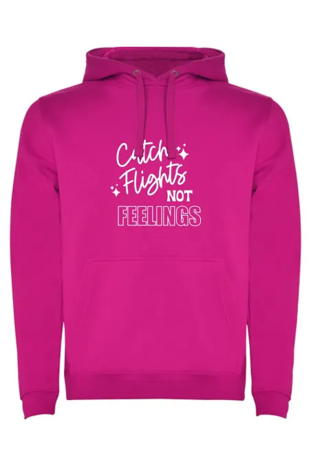 Mikina s kapucí - CATCH FLIGHTS NOT FEELINGS