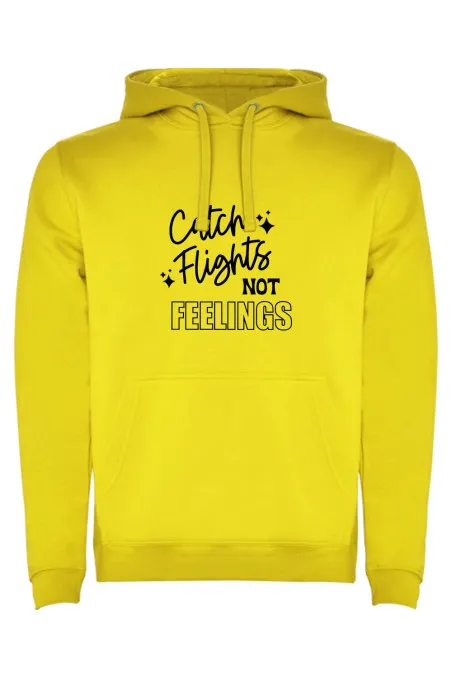 Mikina s kapucí - CATCH FLIGHTS NOT FEELINGS
