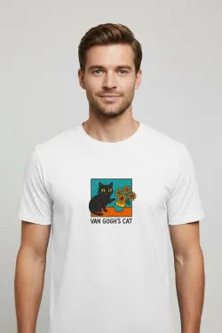 Pánské tričko - VAN GOGH'S CAT