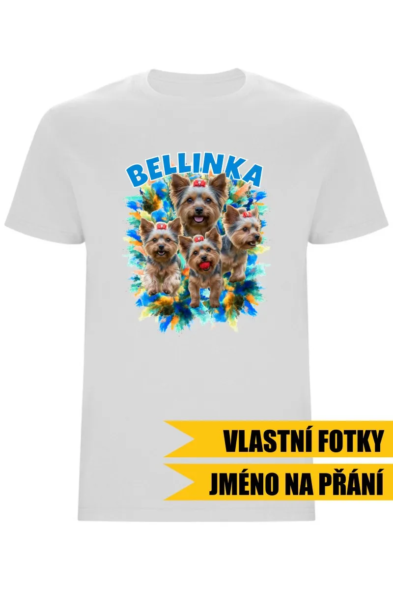 Pánské tričko - VLASTNÍ FOTKY, JMÉNO A POZADÍ