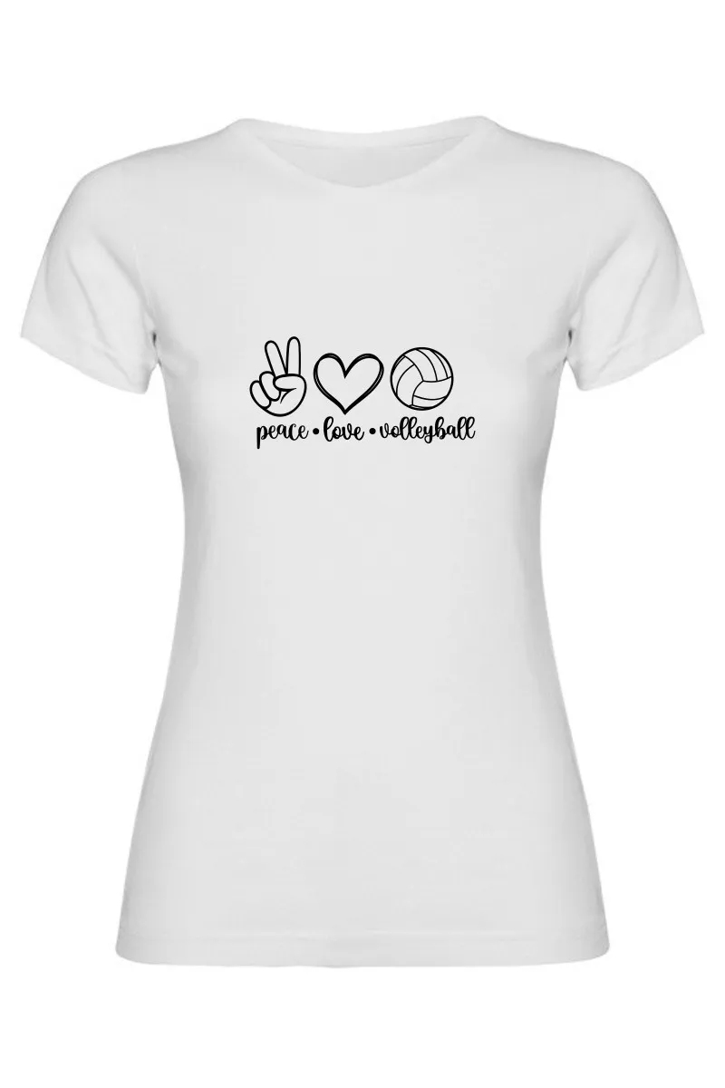 Dámské tričko - PEACE, LOVE, VOLEJBAL Dámské tričko - PEACE, LOVE, VOLEJBAL