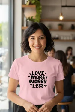 Dámské tričko - LOVE MORE WORRY LESS