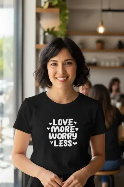 Dámské tričko - LOVE MORE WORRY LESS