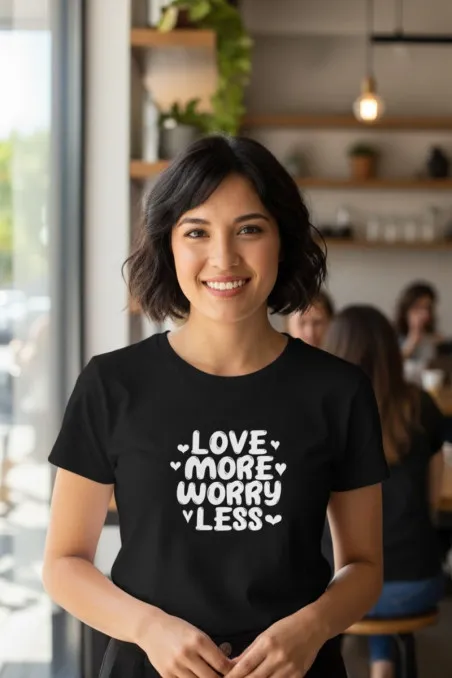 Dámské tričko - LOVE MORE WORRY LESS