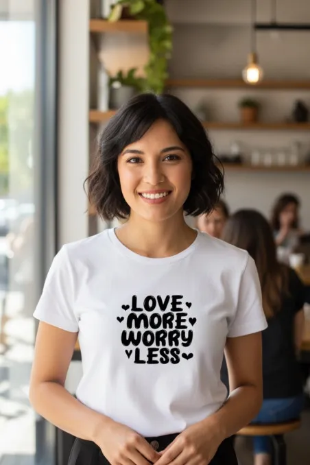 Dámské tričko - LOVE MORE WORRY LESS