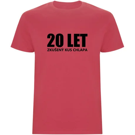 Pánské tričko - 20 LET, ZKUŠENÝ KUS CHLAPA