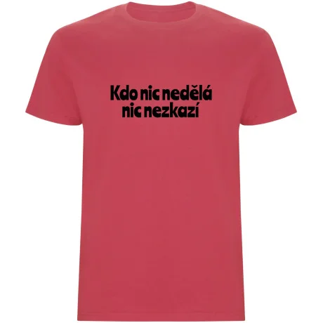 Pánské tričko - KDO NIC NEDĚLÁ NIC NEZKAZÍ