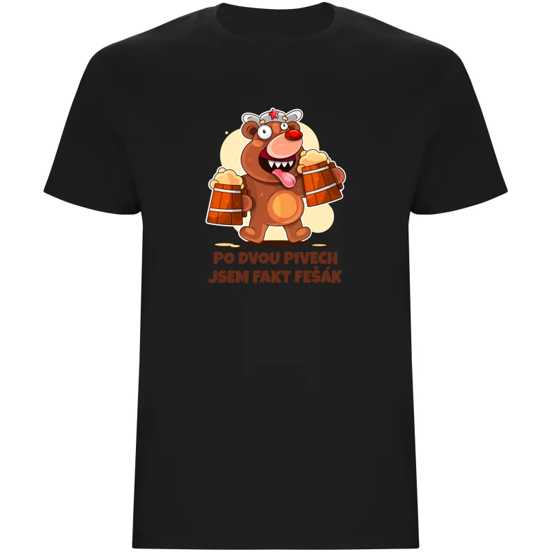 Pánské tričko - PO DVOU PIVECH JSEM FAKT FEŠÁK